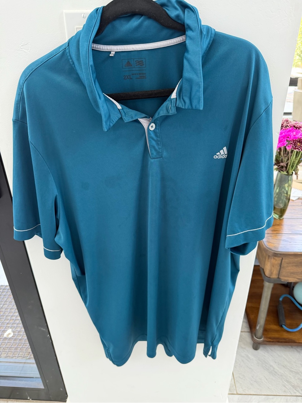adidas Men's Teal Performance Polo